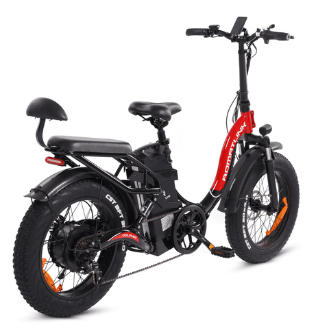 Romatlink Dolphin Foldable Black-Red 20'' Fat Tire 750w Electric Bike
