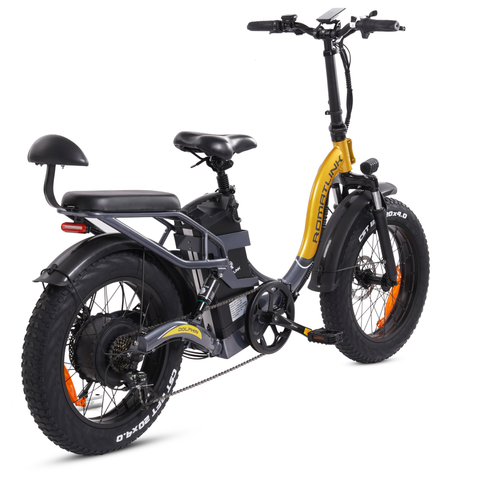 Romatlink Dolphin 20'' Fat Tire Folding Gray-Yellow Electric Bike