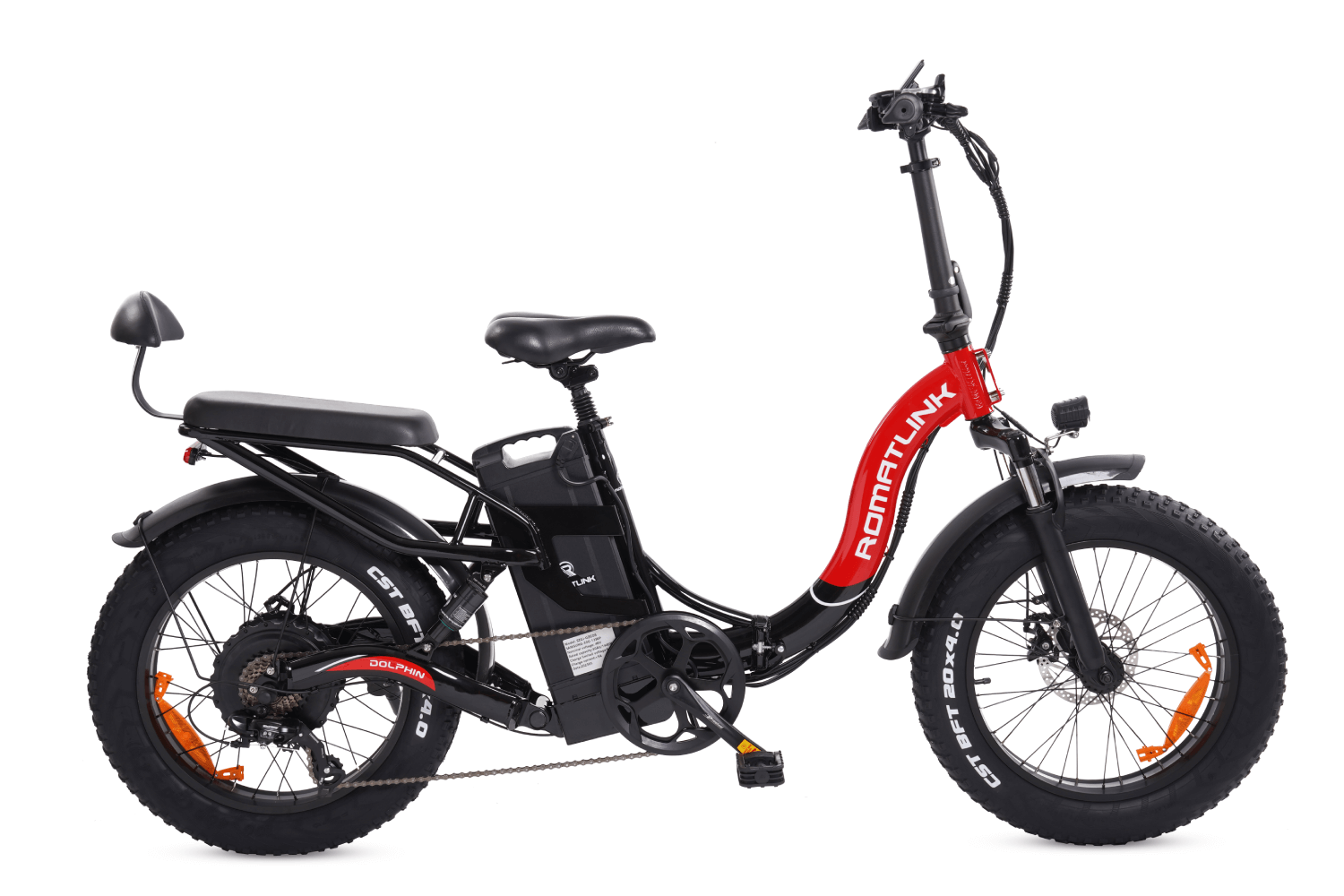 Dolphin Full Suspension Folding Fat Tire Ebike Romatlink Ebike